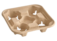 STRONGHOLDER MOLDED FIBER 4 CUP CARRIER 8-32OZ  (4/75/CS)